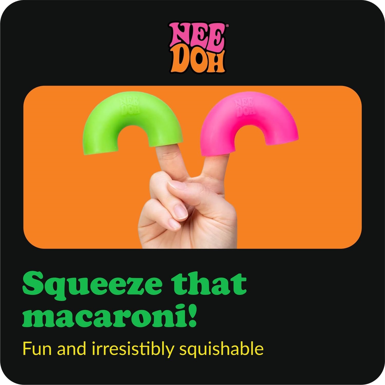 NeeDoh Mac ‘N-- Squeeze - 4 Squishy Noodles - Assorted - Image 3