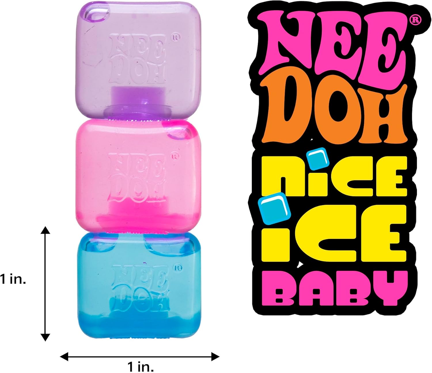 Schylling NeeDoh Nice Ice Baby 4 Pack - Sensory Squeeze Toy - 1.5 Cube - Colors May Vary - Image 5