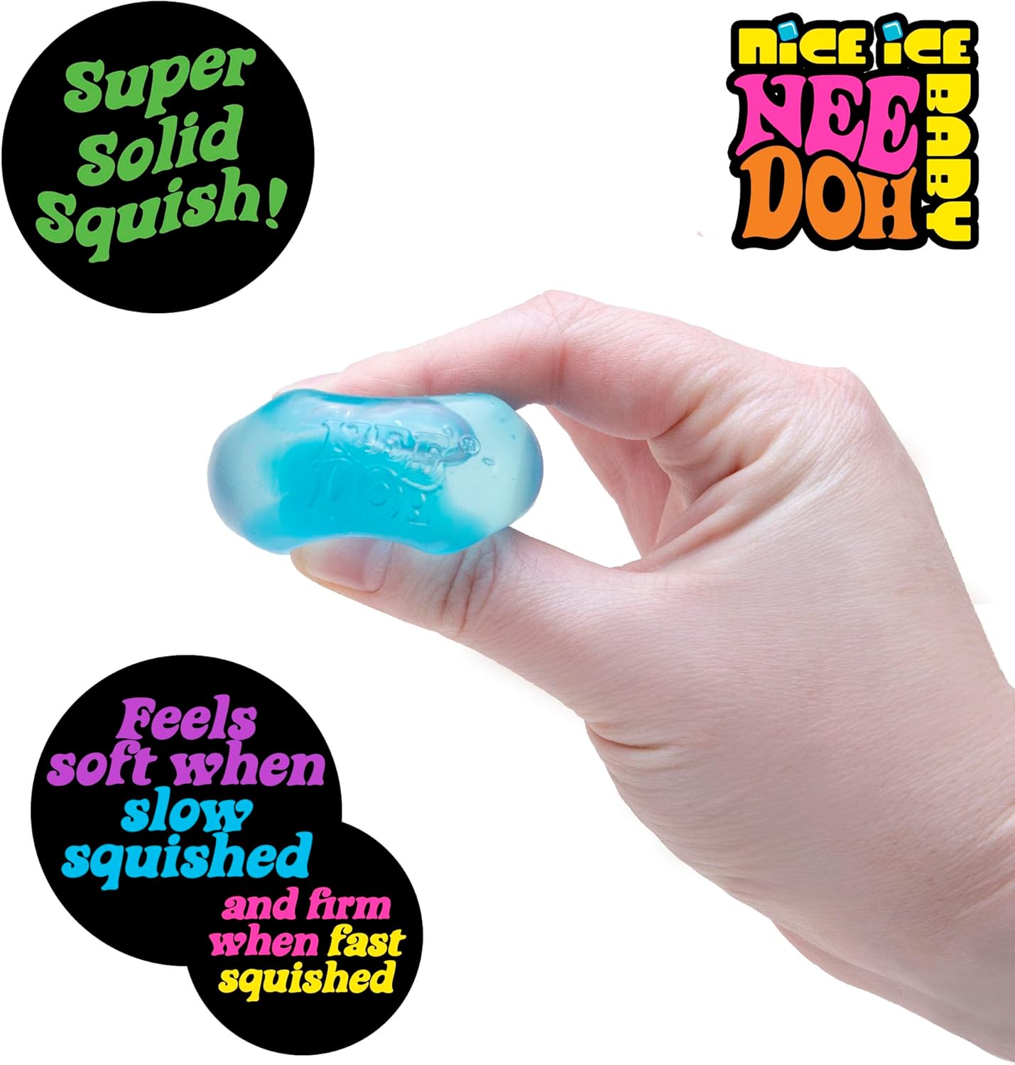 NeeDoh Teenie 10-Pack - 5 Styles of Teenie Squishies- Nice Ice Baby. Original. Swirl. Ripples. Glow - Ages 3 and Up - 10 Teenies Per Pack - Image 4