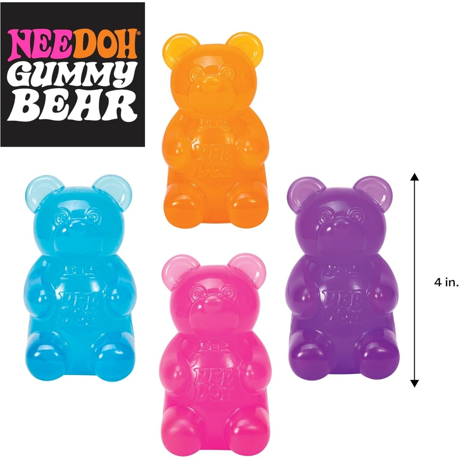 NeeDoh Gummy Bear - Jelly Sensory Toy - 3.5” - Image 5