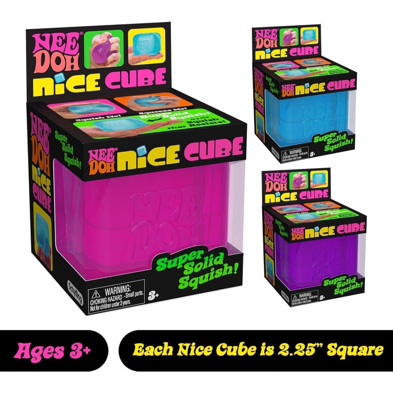 NeeDoh Nice Cube - Solid Squish - 2.25” Cube - Image 2