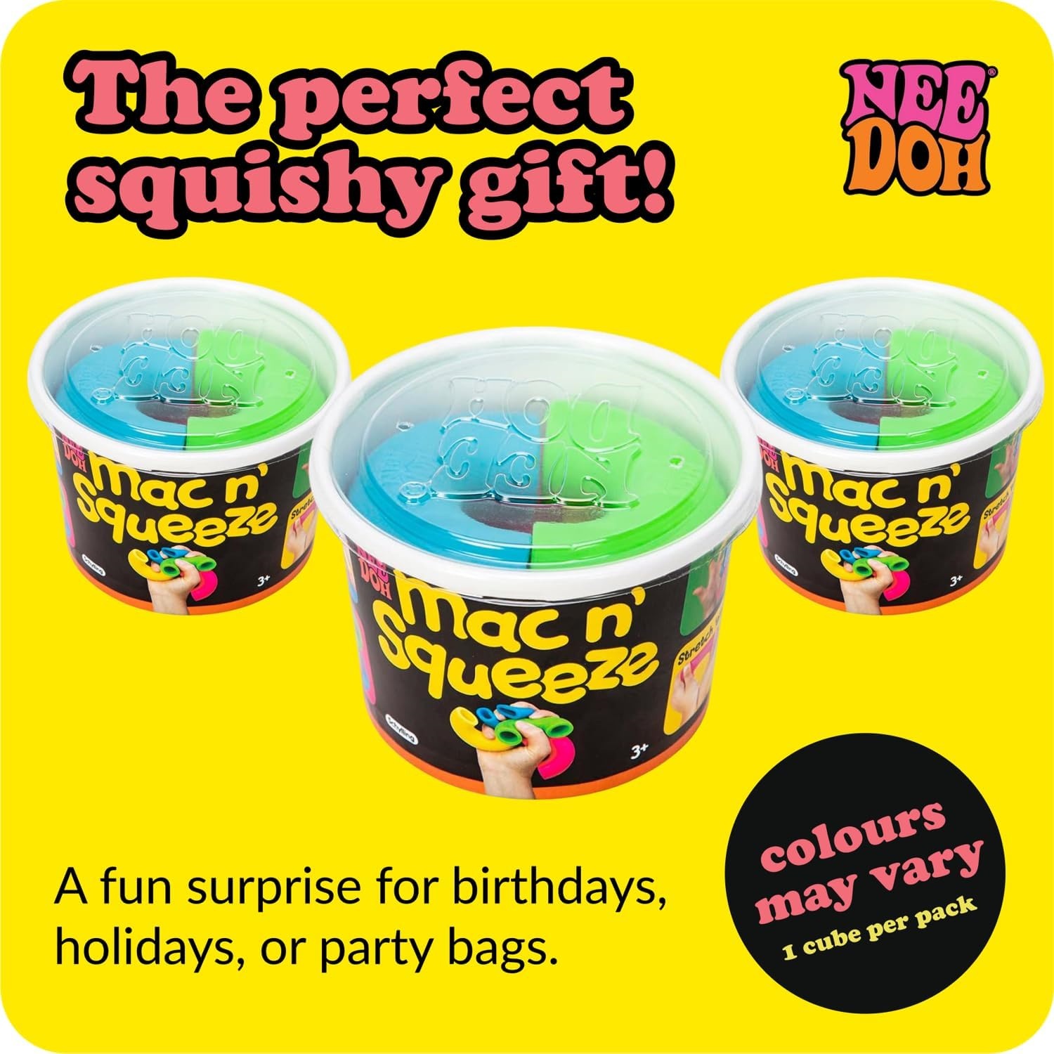 NeeDoh Mac ‘N-- Squeeze - 4 Squishy Noodles - Assorted - Image 4